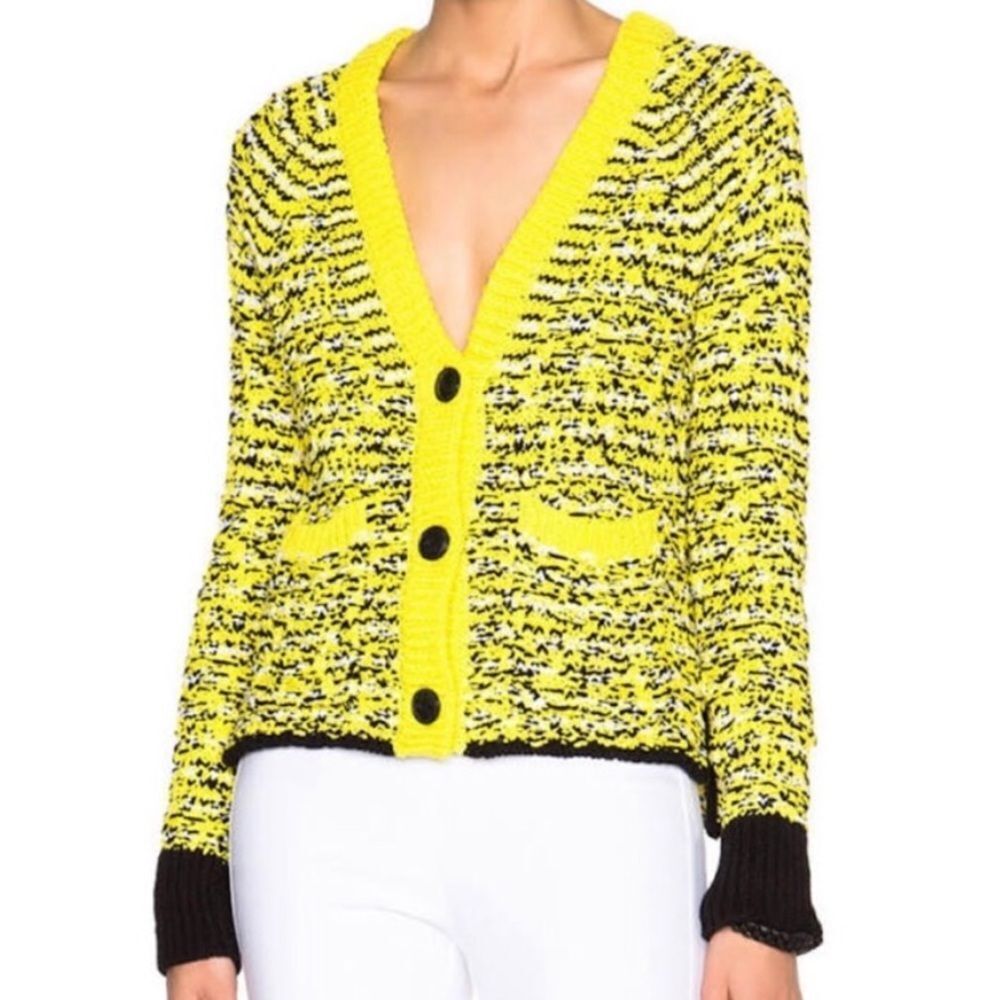 Rag & bone yellow viola knit cardigan sweater‎ women’s size xs